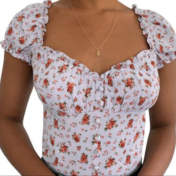 Reformation Tops - NWOT Reformation Bev Top Petunia